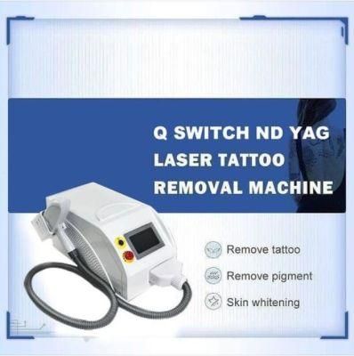 Portable Q Switched ND YAG Laser Tattoo Removal Machine with 3 Tips