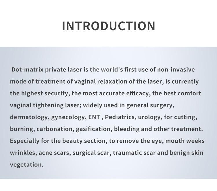 10600nm CO2 Fractional Laser System Machine for Vaginal Rejuvenation