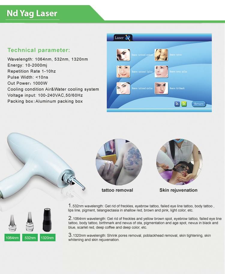 Portable ND YAG Laser Carbon Peel Skin Rejuvenation Machine