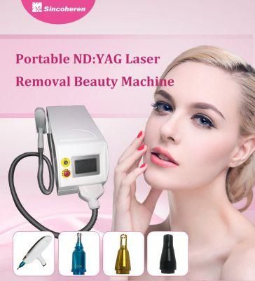 Portable Type ND YAG Laser Pigment Removal, Skin Rejuvenation Carbon Tip