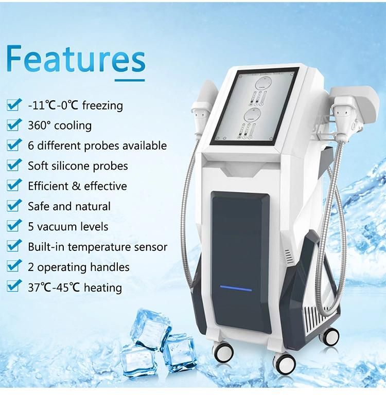 Vertical Fat Freezing Machine Remove Belly Weight Loss 360 Painless Slimming Cryo Beauty Machine Cryotherapy