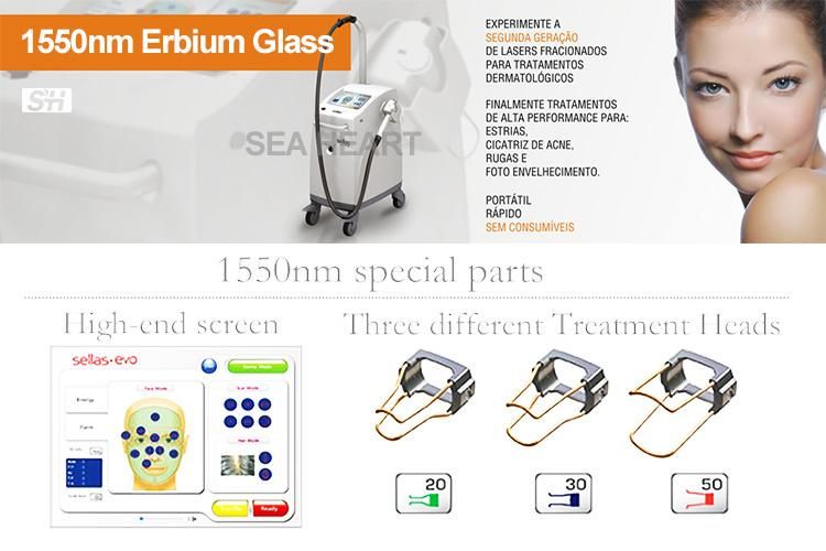 1550 Nm Erbium Glass Fractional Fiber Laser for Facial Rejuvenation