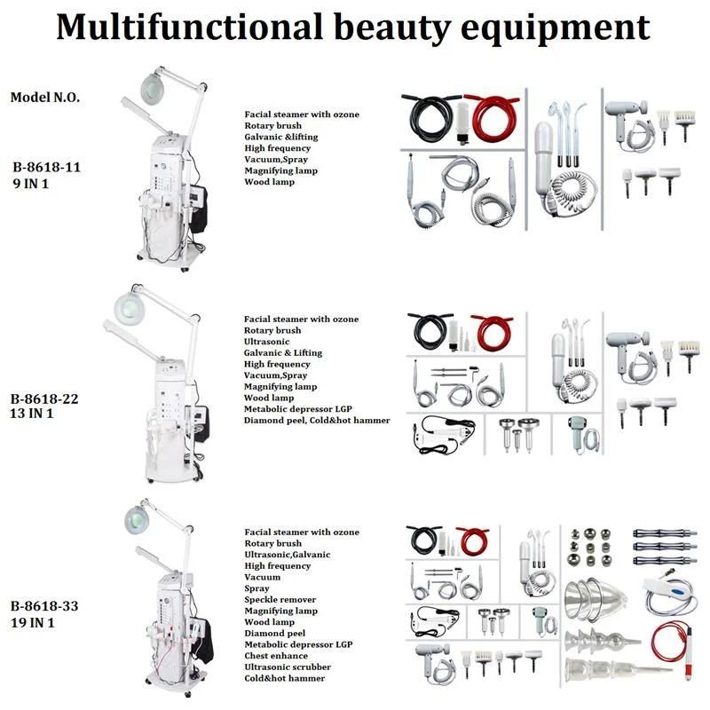 Facial Skin Care 9 in 1 Multifunctional Equipment for Beauty Salon