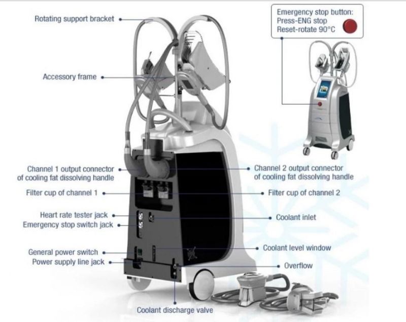 Ce Approval Cryolipolysis Slim Machine with 4 Handles Freezing Fat Cell Slimming Cryo Machine