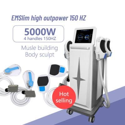 2021 Emslim RF Body Sculpting Machine 7 Tesla 4 Handles Electromagnetic Building Muscle Stimulator Machine