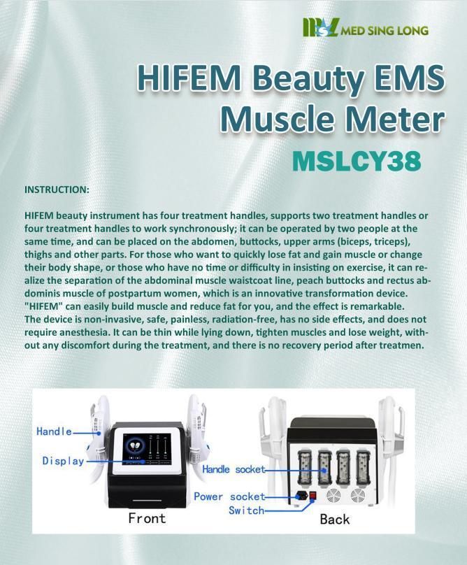New Emslim RF Fat Removal High Frequency Body Sculpt Electromagnetic No Pain Muscle Stimulation Machine Weight Loss