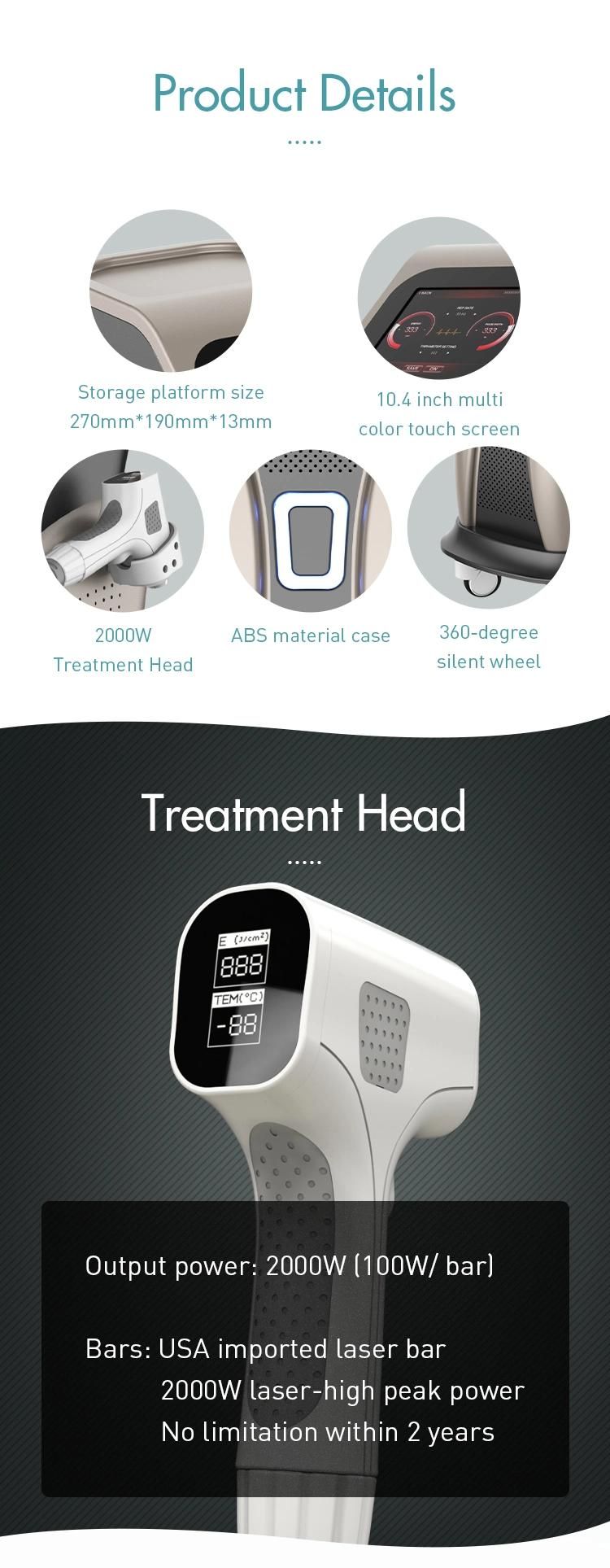 Permanent Hair Removal Machine 808 Diode Laser Hair Removal