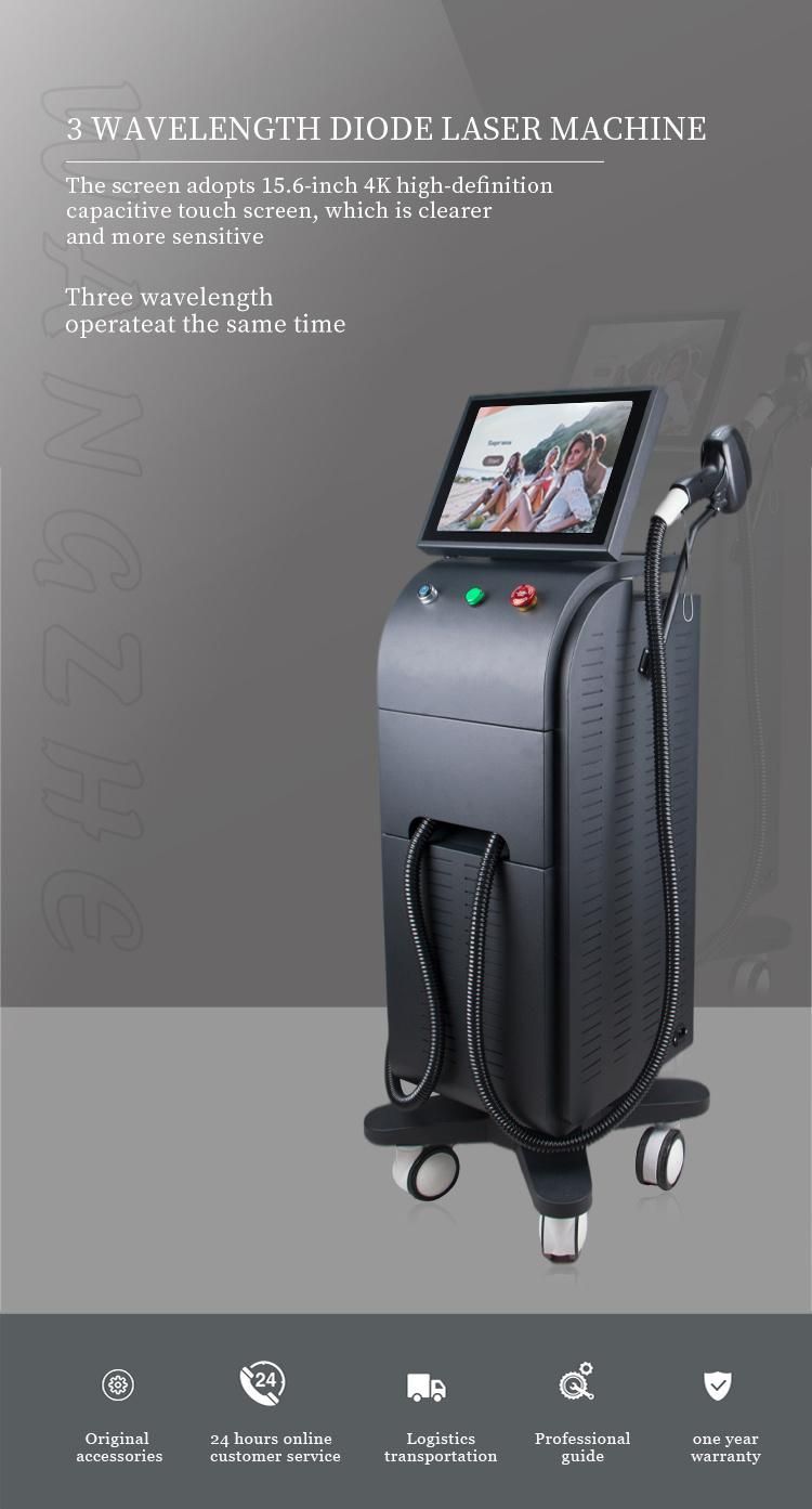 2022 Medical Multi Wave Laser 755 808 1064 Nm Diode Laser Hair Removal Machine