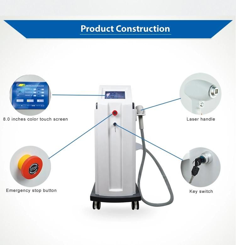 2019 Newest Technology 600W Vertical 808 Diode Laser for Hair Removal