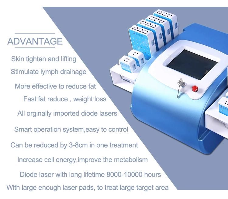 Medical CE Diodes Laser 2021 4D Lipo Laser Slimming Cellulite Laser Slim Machine Lipolaser