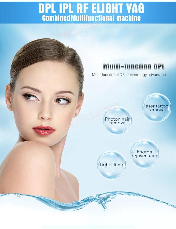 IPL 4 in 1 Multi-Function Dpl RF ND YAG Laser Hair Removal Skin Rejuvenation Tattoo Removal Salon Beauty Equipment
