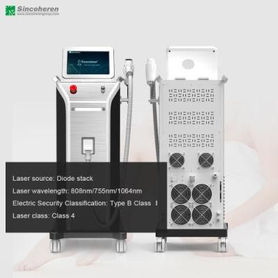 Laser Hair Removal 808 Diode Laser Machine 2000W Laser Power Hair Removal Painless Effective Hair Removal