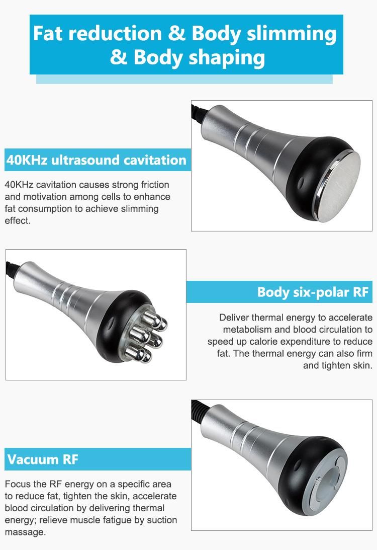 40K Ultrasonic Cavitation Body Slimming Machine Vacuum Cavitation System 5 in 1