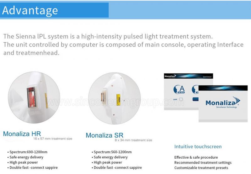 Az Medical CE Approved Portable Hair Removal IPL Shr Opt Machine for Skin Rejuvenation Acne Pigment Sun Spot Removal