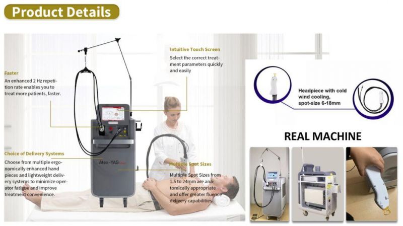 1-Sincoheren Alex Long Pulse Laser Hair Removal Machine Three Cooling System Fully Imported Accessories Alex Laser