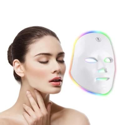 2022 New Arrivals Rechargeable 7 Color PDT LED Wireless Therapy Face Mask for Beauty