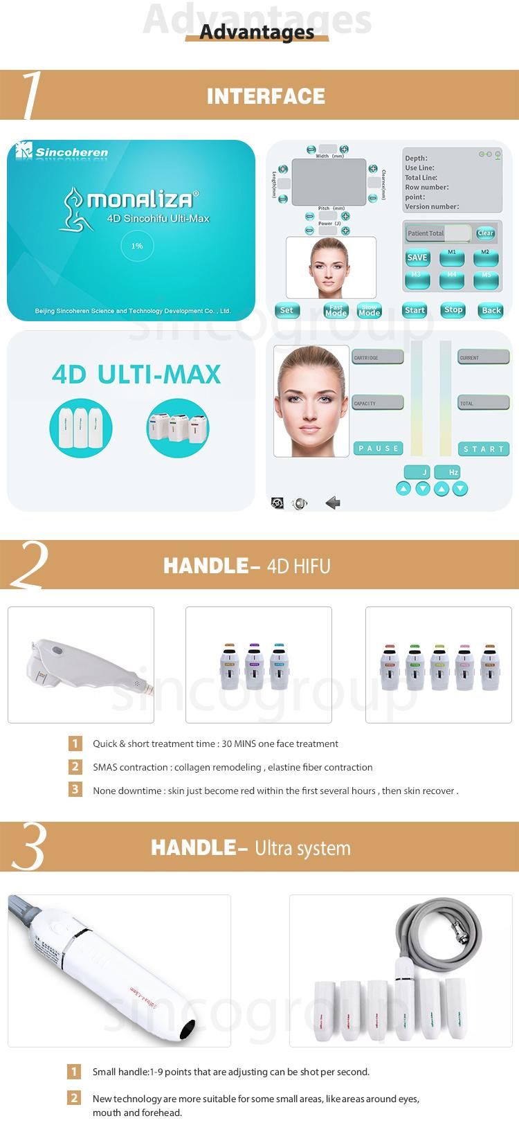 Consultant Be 2019 Newest Unique Short-Time Ultrasound Skin Tighten Hifu Vaginal Rejuvenation 4dhifu for SPA Use