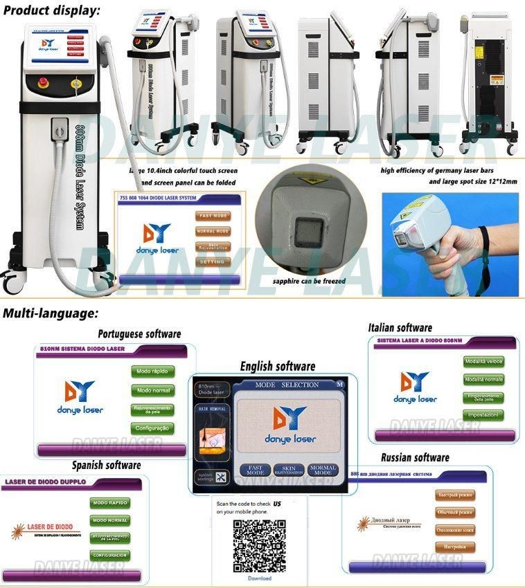 Danye Factory Alexandrite Diodo 808nm Laser Equipment Manufacturer