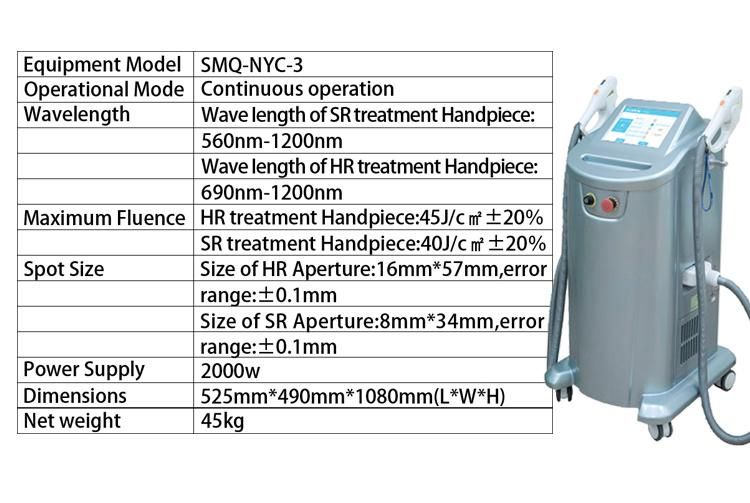 IPL Intense Pulsed Light Laser Hair Removal Machine. FDA Cleared