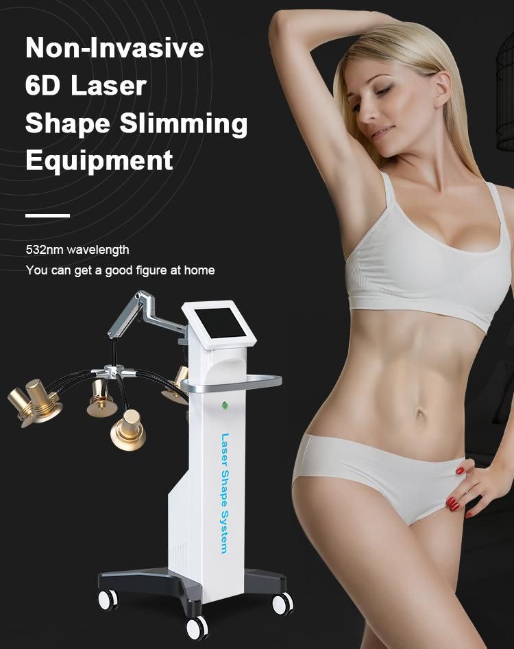 Z6 Fat Reduce 532nm 6D Laser Green Light Body Shape Slimming Machine