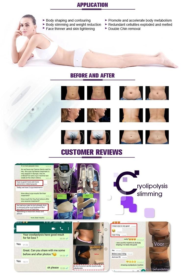 4 in 1 Cryoliposis+Lipo Laser Diode Laser+40K Cavitation +Multi Polar RF Slimming Machine Cryo Fat Freeze