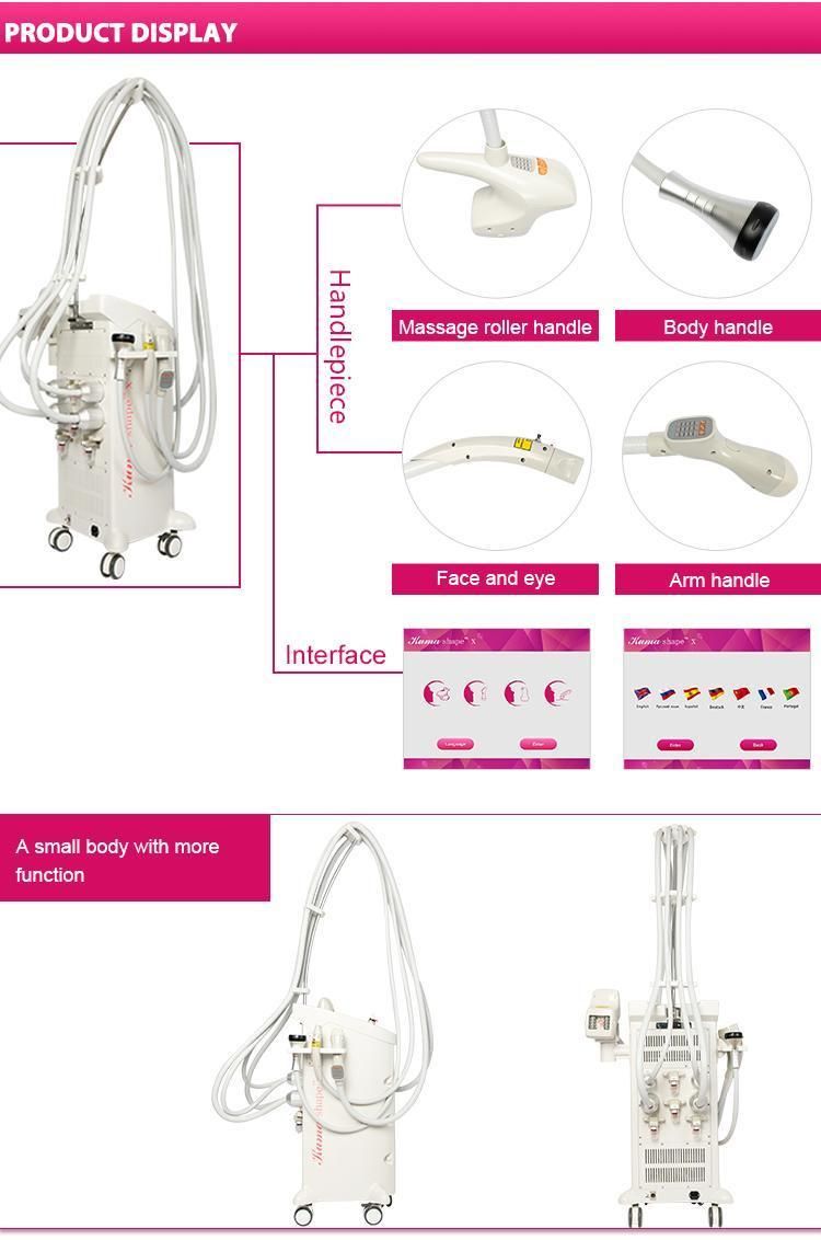 Multifunction Fat Loss Kuma Shape 4 Treatment Handles Body Shaping Machine Vacuum Cavitation Kuma Shape PRO Kuma Shape X