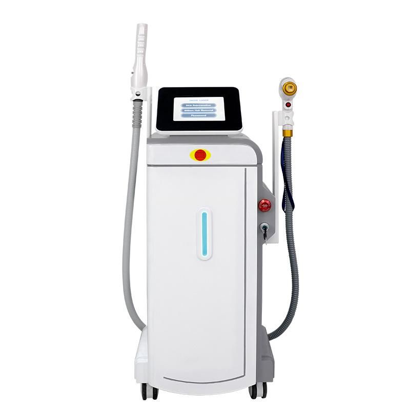 Vertical 808nm Diode Laser Hair Removal Machine with Tattoo Pigmentation Removal Handle for Sale Price