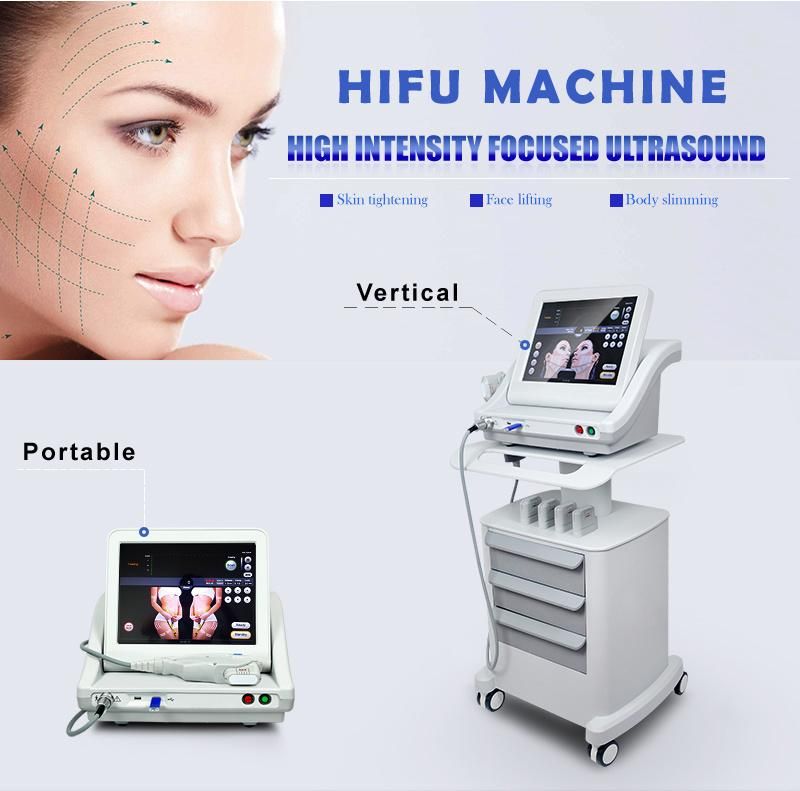 5 Treatment Heads! ! ! Hifu Skin Tighten Ultrasonic Medical Salon Machine for Body