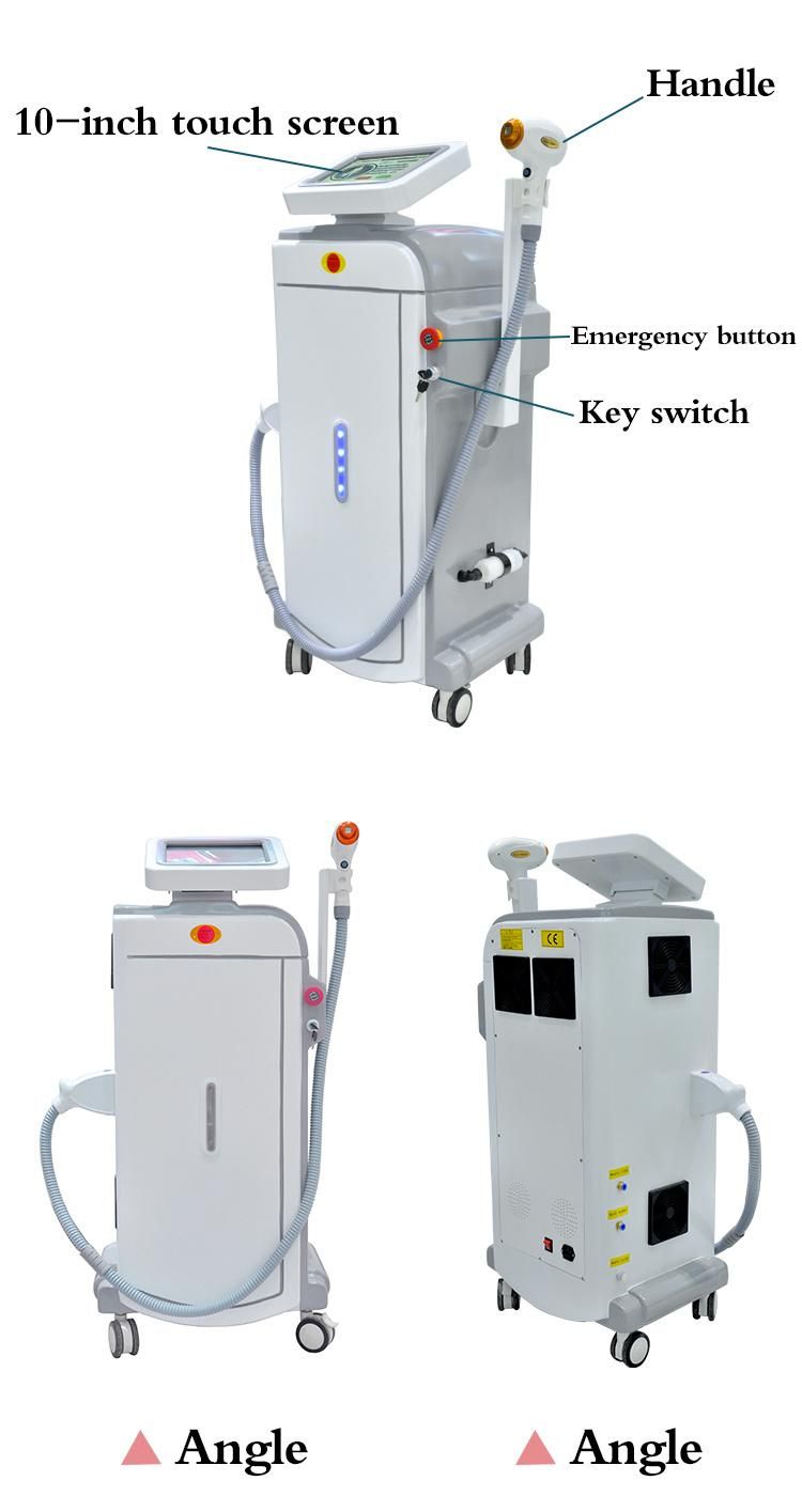 Advanced Vertical Hair Removal Laser Machine 808nm Diode Laser Device