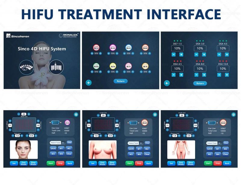 Portable Face Lift High Intensity 2 in 1 4D Hifu Machine