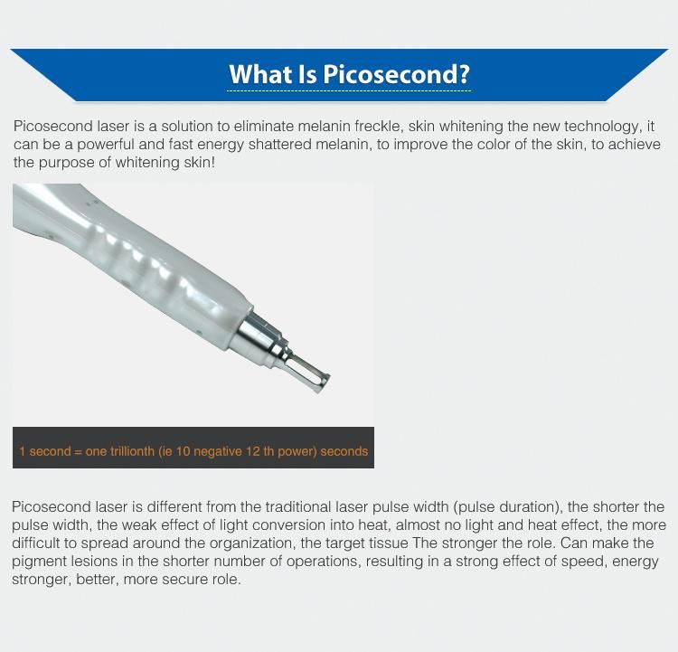 Best Quality Picosecond Laser 1064&755nm&532nm Tattoo Freckle Pigmentation Removal