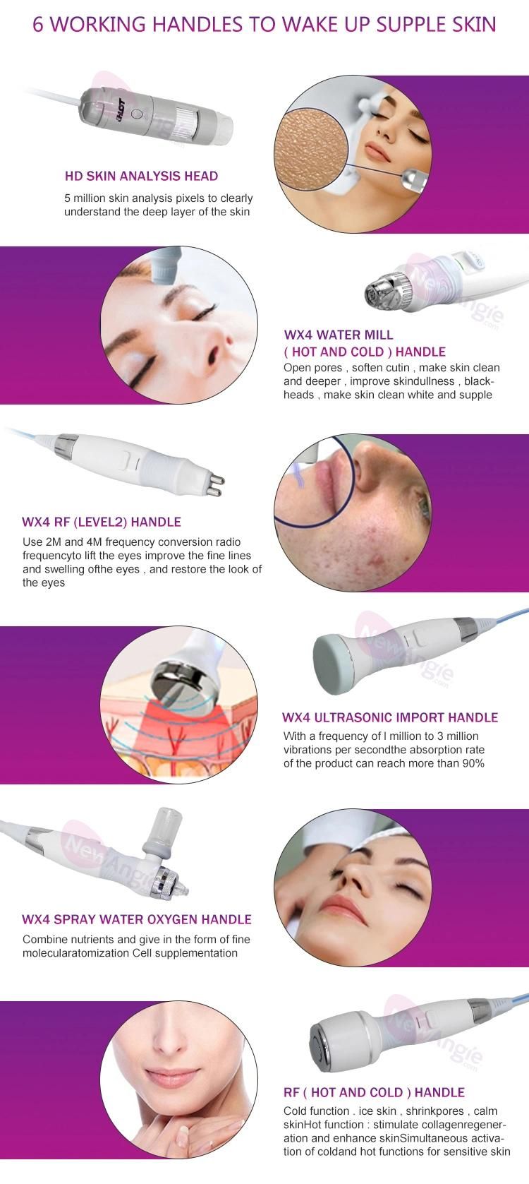 Oxygen Facial Machine in Oxgen Jet Medical Ultrasound Instruments Face Lifting Skin Clean Analysis Scrubber RF