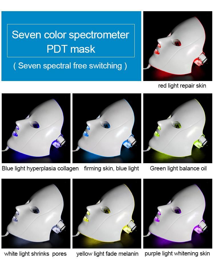 Facial Care Device with 7 Color PDT Mask Maquinas De Facial Hydra Beauty Machine