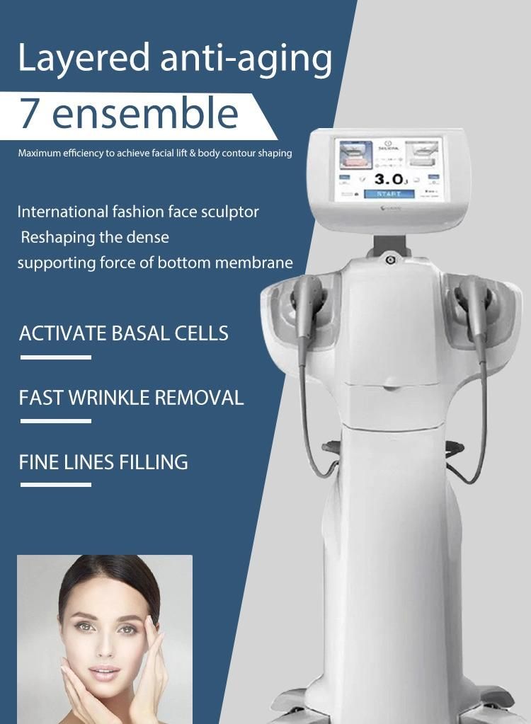 2021 Latest Professional 9d Hifu 7D Focused Ultrasound Newest 7D Hifu Body and Face Slimming Machine 7D Hifu for Winkle Removal