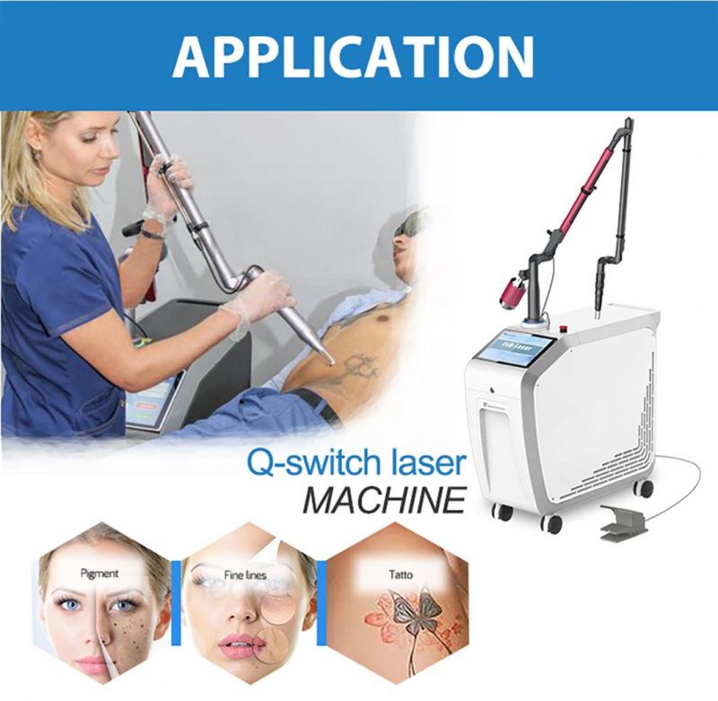 Q Switched Ndyag Laser Freckles Lentigo Removal Multiple Pulse 1064nm 532nm 755nm FDA Beauty Machine