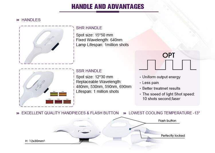 Factory Price IPL Shr Handpiece for E-Light IPL+RF Pigments Removal Skin Care