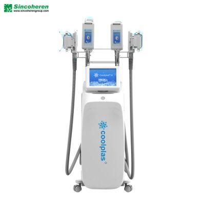 Sincoheren New Version Four Handles Coolplas Beauty SPA Machine for Body Slimming and Double Chin Removal Coolplas