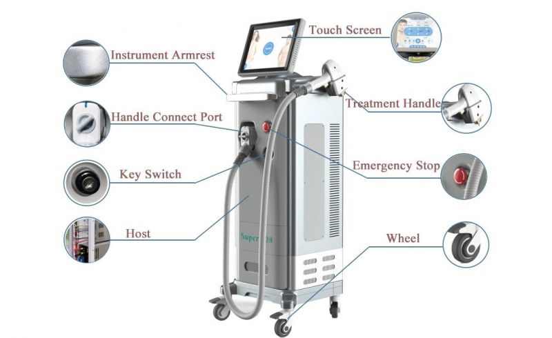 755 808 1064nm Diode Laser Hair Removal Machine Laser Treatment