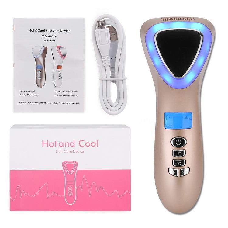 Ion Vibration Ultrasound Hot and Cold Hammer Facial Machine