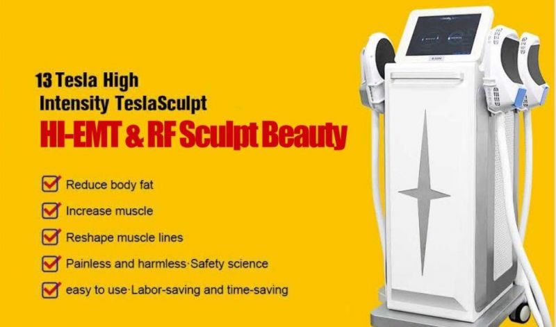 Four Treatment Pieces Vertical Emslim Weight Loss Machine