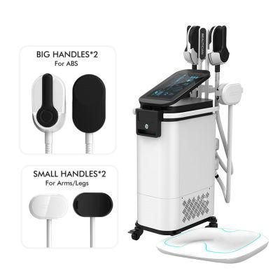 4 Handles EMS Slim Sculpting RF 7 Tesla Muscle Stimulator Building Body Shaping Slimming Machine