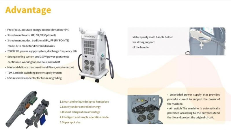 IPL Opt Shr Skincare Hair Removal Skin Rejuvenation Red Blood Streak Machine OEM / ODM Multifunction Beauty Facial Skin Care