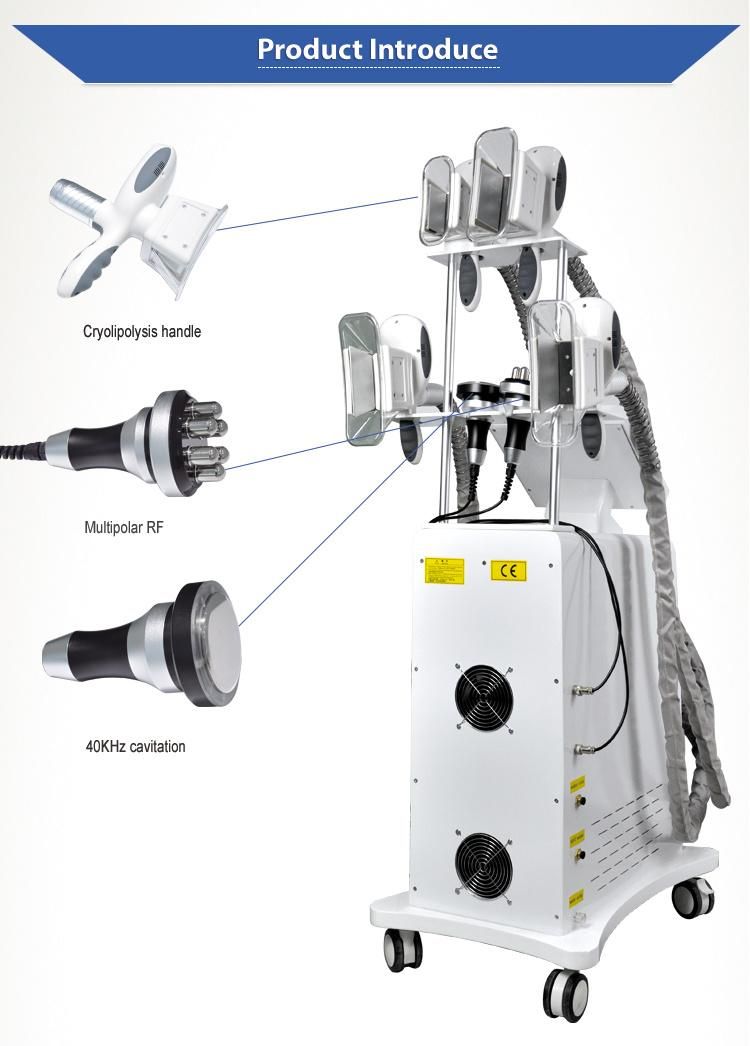 2019 Newest 4 Cryo Handle Fat Reduction Fat Freezing System Cryolipolysis Vacuum Cavitation Slimming Machine