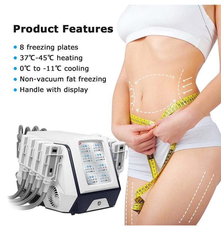 8 Handles Cooling Fat Freezing Cool Tech Cryo Therapy Ice Board Body Sculpture Cellulite Removal Slimming Machine