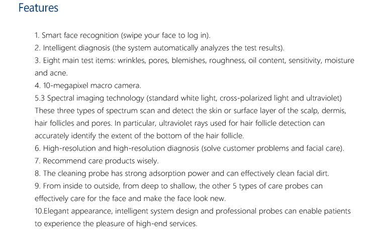 Multifunctional Skin Analysis Hydrafacial Skin Cleansing Beauty Salon Machine