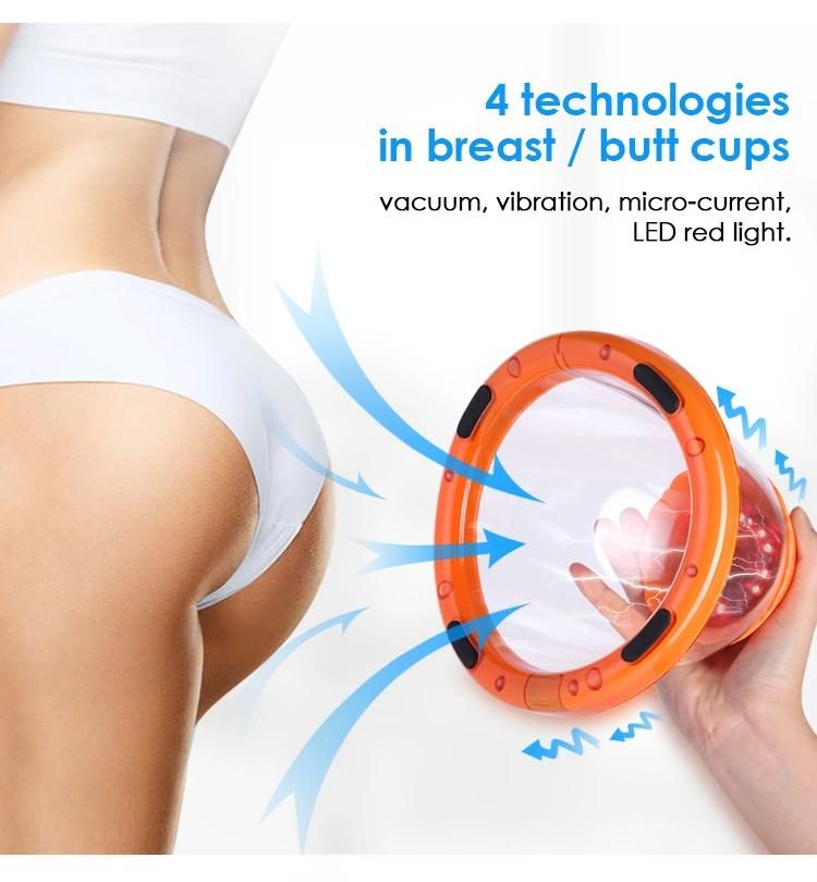 OEM Micro Current Red LED Body Slimming Breast Enlargement Pump Butt Lift Vacuum Therapy Machine Breast Enhancement