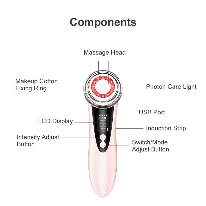 2022 Hot-Selling Electric Ultrasonic Face Cleaning Photon Cool Facial Beauty Massager
