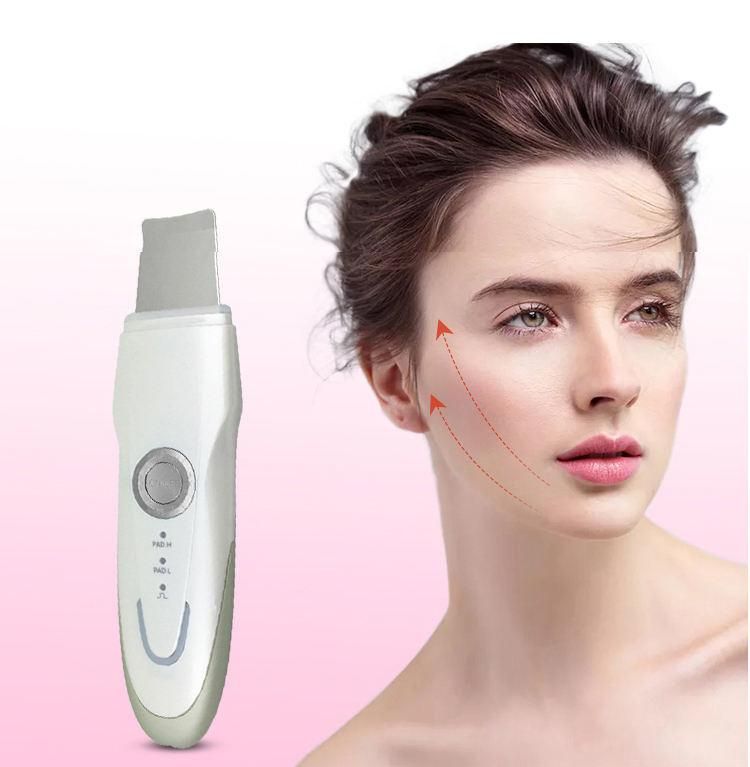 Personal Portable Anti Aging Ultrasonic Ion Vibration Skin Scrubber Deeply Facial Dead Skin Peeling Beauty Device
