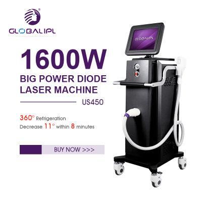 Beauty Salon Equipment Permanent 808nm Laser Soprano Ice Titanium Diode Laser Hair Removal Machine