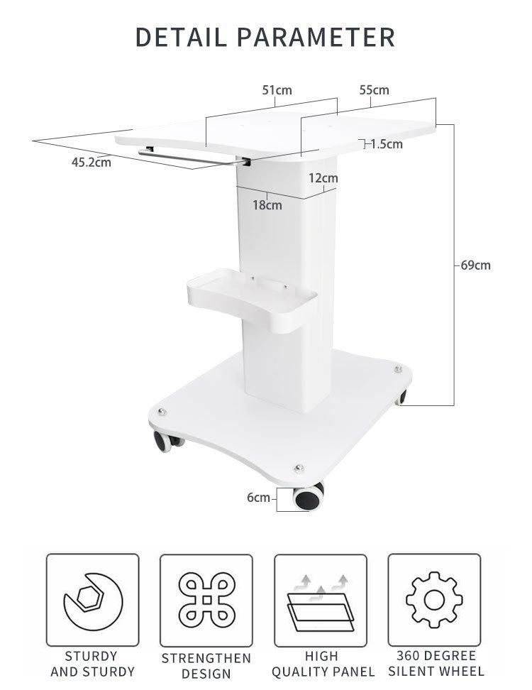 Hifu Trolley White Modern Beauty Trolley Price